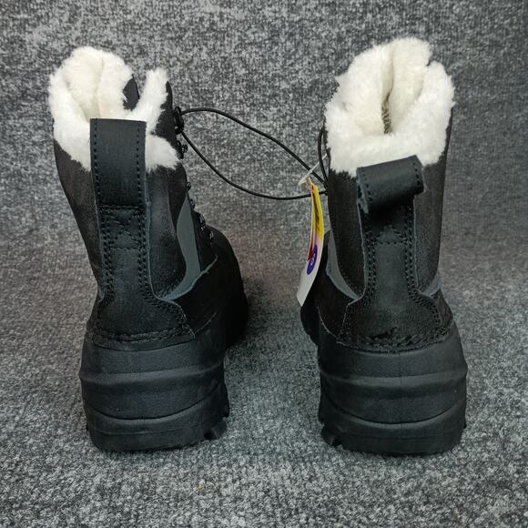 Winter Snow Boots Women Size 6 Black Thermolite Faux Fur Target Ryan - Picture 3 of 9